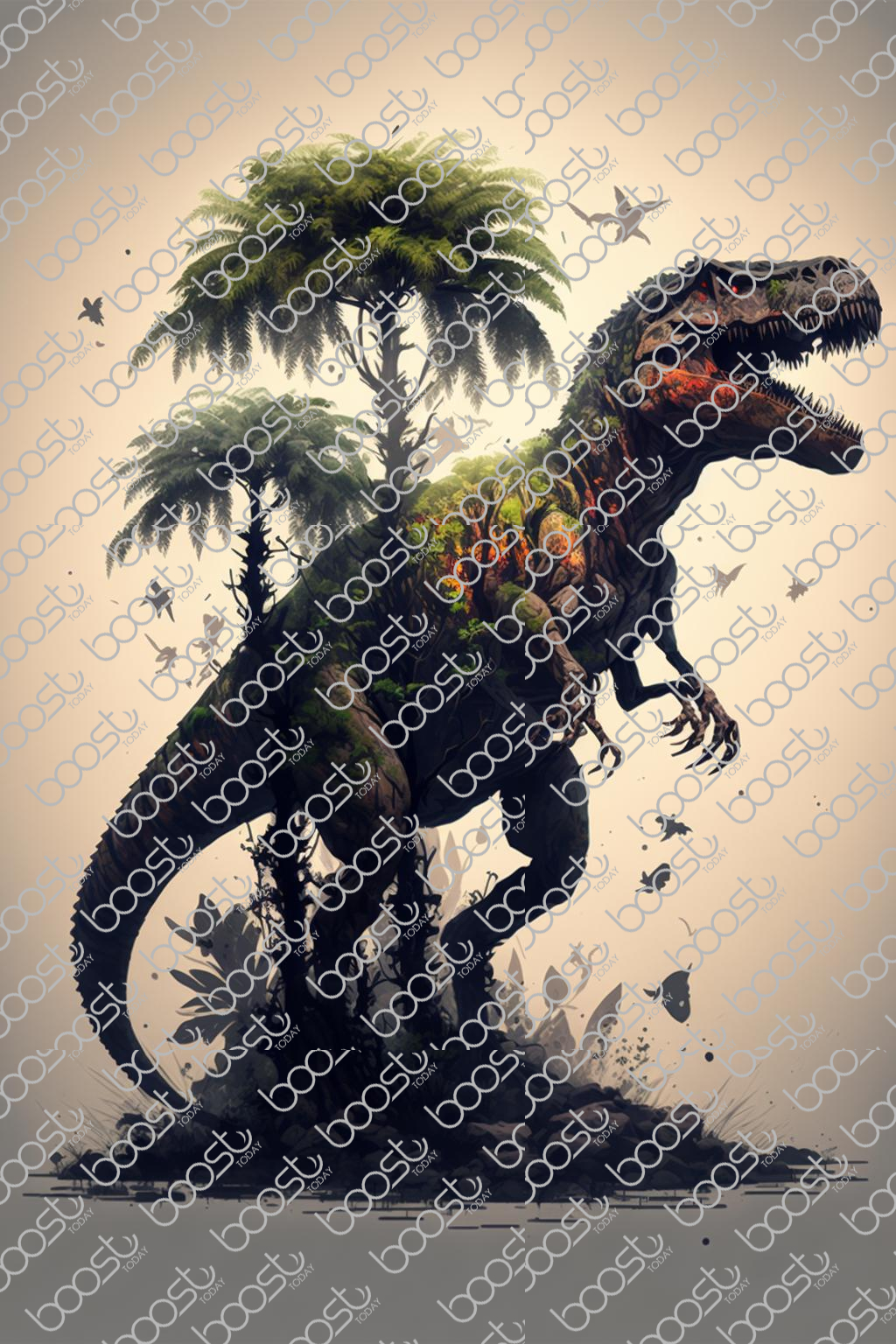 אנימציה מודרנית, t-rex, עצי ג'ונגל
